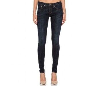 Rag & Bone Skinny Jeans Bedford Medium Blue Wash W1502K089BED Size 27